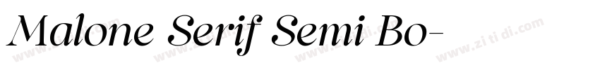Malone Serif Semi Bo字体转换